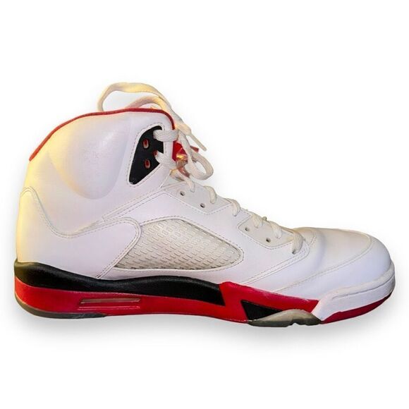 Jordan 5 Retro Fire Red Black Tongue 2013 136027-120 - Picture 7 of 13